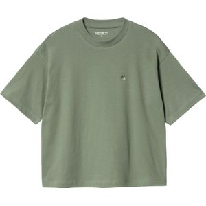 Carhartt - Dames t-shirts - W' S/S Chester T-Shirt Park voor Dames van Katoen - Maat XS - Groen