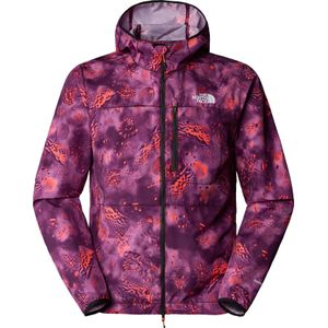 The North Face - Trail / Running kleding - M Higher Run Wind Jacket Vivid Flame Trailglyph voor Heren van Gerecycled Polyester - Maat L - Oranje