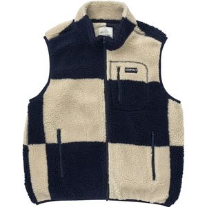 Gramicci - Sweatshirts en fleeces - Checkered Sherpa Vest Natural/Navy Check voor Heren - Maat M - Marine blauw