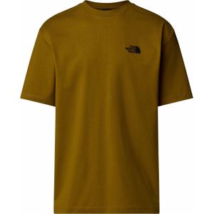 The North Face - T-shirts - M S/S Essential Oversize Tee Moss Green voor Heren van Katoen - Maat M - Bruin