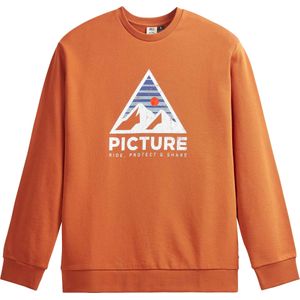 Picture Organic Clothing - Sweatshirts en fleeces - Authentic Crew Red Clay voor Heren van Katoen - Maat XL - Oranje