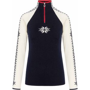 Dale of Norway - Dames truien - Geilo W Sweater Navy / Off White / Raspberry voor Dames van Wol - Maat L - Zwart
