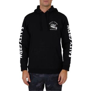 Salty Crew - Sweatshirts en fleeces - Hot Rod Shark Hood Fleece Black voor Heren van Katoen - Maat L - Zwart