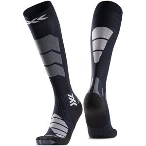 X-Socks - Skisokken - Ski Expert Silk Merino Otc X Black/Light Grey voor Unisex van Wol - Maat 42-44 - Zwart