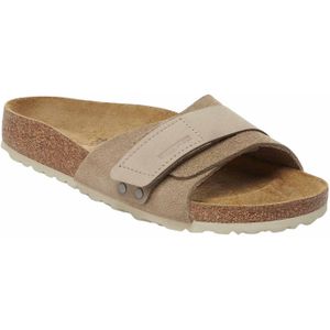 Birkenstock - Dames sandalen en slippers - Oita W Nubuck / Suede Leather Taupe voor Dames - Maat 38 - Beige