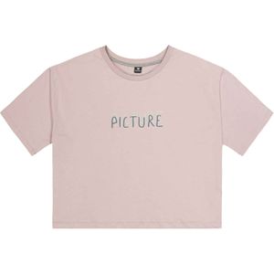 Picture Organic Clothing - Dames t-shirts - Keynee Tee Woodrose voor Dames van Katoen - Maat S - Roze
