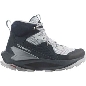 Salomon - Dames wandelschoenen - Elixir Mid Gtx W Carbon/Pearl Blue/Flint Stone voor Dames - Maat 4 UK - Grijs