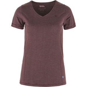 Fjall Raven - Dames wandel- en bergkleding - Abisko Cool T-Shirt W Port voor Dames - Maat M - Bordeauxrood
