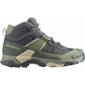 Salomon - Dames wandelschoenen - X Ultra 5 Mid GTX W Turbulence / Sedona Sage / Tender Peach voor Dames - Maat 7 UK - Groen