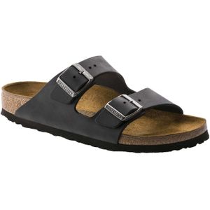 Birkenstock - Sandalen en slippers - Arizona Oiled Leather Black voor Heren - Maat 40 - Zwart