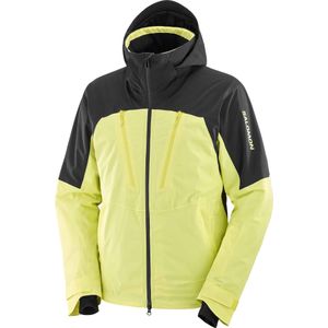 Salomon - Ski jassen - Brilliant Jacket M Charlock/Deep Black voor Heren - Maat M - Geel