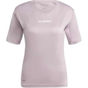Adidas - Dames wandel- en bergkleding - Multi Tee W  Prlofi voor Dames - Maat XS - Roze