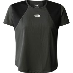 The North Face - Dames wandel- en bergkleding - W Lightbright S/S Tee Asphalt Grey/TNF Black voor Dames - Maat M - Grijs