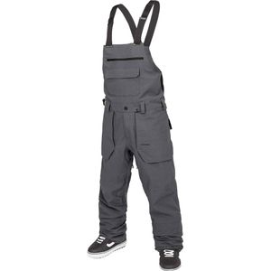 Volcom - Skibroeken - Roan Bib Overall Charcoal voor Heren - Maat L - Grijs