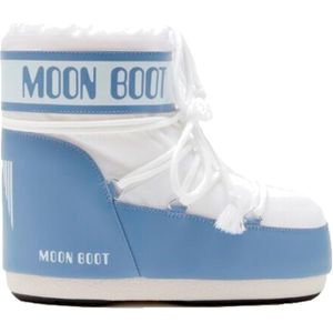 Moonboot - AprÃ¨s-skischoenen - Moon Boot Icon Low Nylon Elephant Grey/White voor Unisex - Maat 42-44 - Blauw