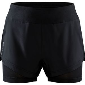 Craft - Trail / Running dameskleding - Adv Essence 2-In-1 Shorts W Black voor Dames - Maat XS - Zwart