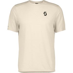 Scott - Trail / Running kleding - Shirt M's Endurance Lt SS Cotton White voor Heren van Gerecycled Polyester - Maat S - Wit