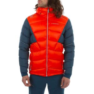 La Sportiva - Toerskikleding - Supercouloir 1000 Down Jacket M Poppy Storm Blue voor Heren - Maat L - Rood