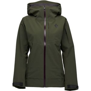 Black Diamond - Dames ski jassen - W Recon Stretch Ski Shell Tundra voor Dames - Maat L - Kaki