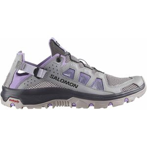 Salomon - Dames wandelschoenen - Techamphibian 5 W Gull / Violet Tulip / Cosmic Sky voor Dames - Maat 5 UK - Grijs