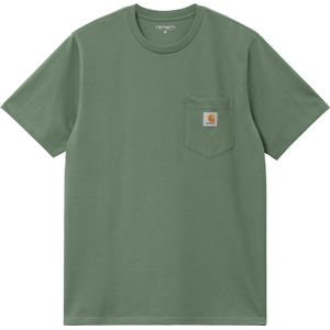 Carhartt - T-shirts - S/S Pocket T-Shirt Park voor Heren - Maat L - Groen