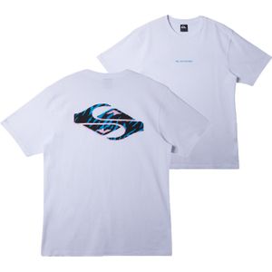 Quiksilver - T-shirts - Surf Safari Moe White voor Heren van Katoen - Maat L - Wit