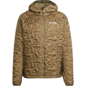 Adidas - Jassen - Xperior Light Fleece Hooded Jacket Olive Strata voor Heren van Gerecyclede materialen - Maat L - Groen