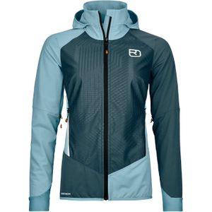 Ortovox - Dames toerskikleding - Col Becchei Jacket W Glacier Grey voor Dames van Wol - Maat M - Grijs