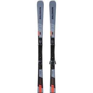 Salomon - Packs (ski's & bindingen) - S/Max 10 Xt + MI12 Gw Copen Blue/Black/Neon Red 2025 voor Unisex - Maat 163 cm - Grijs