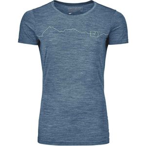 Ortovox - Dames toerskikleding - 150 Cool Mountain T-shirt W Petrol Blue Blend voor Dames - Maat XS - Blauw