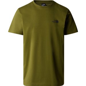 The North Face - T-shirts - M S/S Simple Dome Tee Forest Olive voor Heren van Katoen - Maat M - Kaki