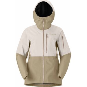 Norrona - Dames ski jassen - Lofoten Gore-Tex Jacket W'S Oatmeal voor Dames - Maat M - Beige