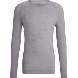 Falke - Wandel- en bergsportkleding - Light Longsleeve Shirt Regular M Grey Heather voor Heren van Wol - Maat L - Grijs