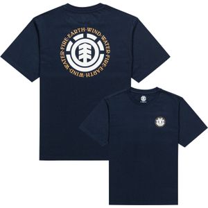Element - T-shirts - Seal Bp M Tees Eclipse Navy voor Heren van Katoen - Maat S - Marine blauw