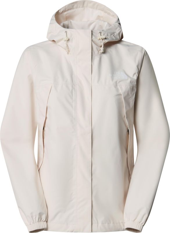 The North Face - Dames wandel- en bergkleding - W Antora Rain Jkt White Dune voor Dames - Maat XS - Beige