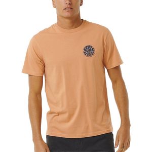 Rip Curl - T-shirts - Wetsuit Icon Tee Clay voor Heren - Maat M - Oranje