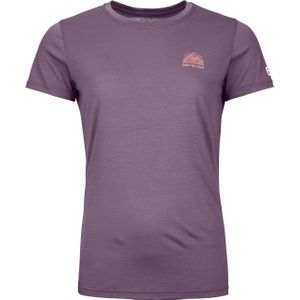 Ortovox - Dames wandel- en bergkleding - 120 Cool Tec Mtn Stripe T-Shirt W Wild Berry voor Dames van Wol - Maat S - Paars