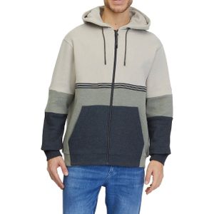 Ragwear - Sweatshirts en fleeces - Blocky Ecru voor Heren van Katoen - Maat M - Beige