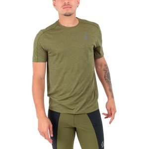 Scott - Trail / Running kleding - Shirt M's Endurance Lt SS Fir Green voor Heren van Gerecycled Polyester - Maat L - Kaki