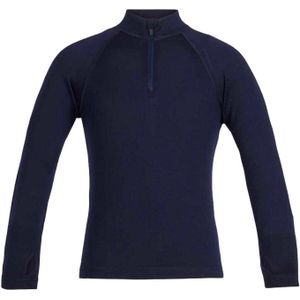 Icebreaker - Kinder thermokleding - K Merino 260 Tech LS Half Zip Midnight Navy voor Unisex van Wol - Kindermaat 12 jaar - Marine blauw