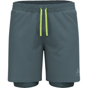 Odlo - Trail / Running kleding - Essential 365 7 Inch 2In1 Short Dark Slate voor Heren - Maat S - Grijs