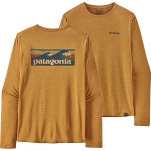 Patagonia - Wandel- en bergsportkleding - M's L/S Cap Cool Daily Graphic Shirt Pufferfish Gold X-Dye voor Heren - Maat S - Bruin