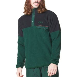 Picture Organic Clothing - Fleeces - Arcca 1/4 Fleece Ponderosa Pine Black voor Heren - Maat XL - Groen