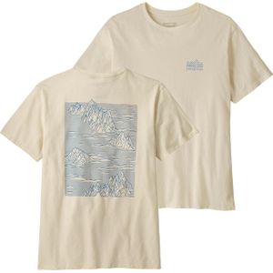 Patagonia - T-shirts - Strataspire Responsibili-Tee Birch White voor Heren van Katoen - Maat M - Wit