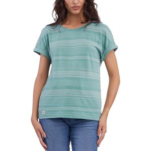 Ragwear - Dames t-shirts - Monzza Tribe Ocean Green voor Dames van Katoen - Maat M - Blauw