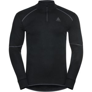 Odlo - Thermokleding - BL Top Turtle Neck L/S Half Zip Active X-Warm Black voor Heren - Maat L - Zwart