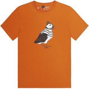 Picture Organic Clothing - T-shirts - Pockhan Tee Sunset voor Heren van Katoen - Maat M - Oranje