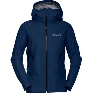 Norrona - Dames wandel- en bergkleding - Falketind Gore-Tex Jacket W Indigo Night voor Dames - Maat L - Marine blauw