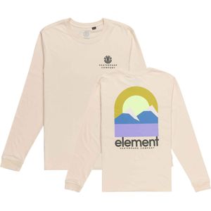 Element - T-shirts - Halo LS Oat Milk voor Heren van Katoen - Maat M - Beige