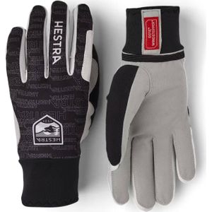 Hestra - Langlaufkleding - Glove Windstopper Active Grip Black Print voor Unisex - Maat 8 - Zwart